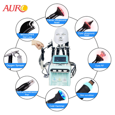 9 in 1 rf-H2O2 Bellenmachine Hydradermabrasion Aqua Peel Facial Machine